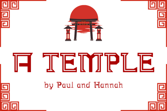 A Temple Font: Bold Display Typeface for Crafters and Sellers