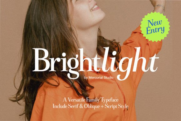 Brightlight Duo: A Serif and Script Font for Branding