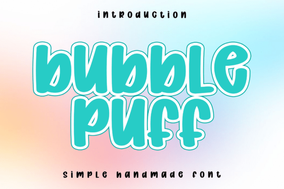 Bubble Puff Display Font for Crafters and Sellers