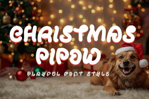 Christmas Pipow Font for Creative Projects