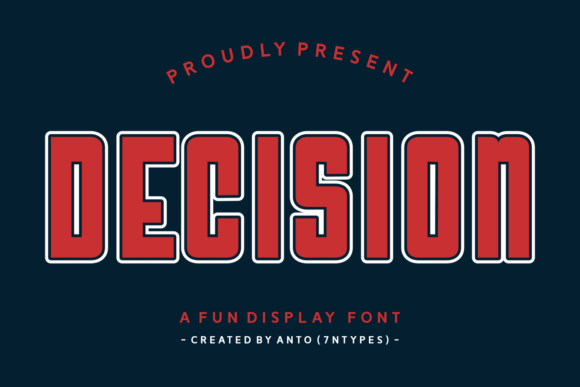 Decision Display Font: Bold and Energetic for Handmade Products