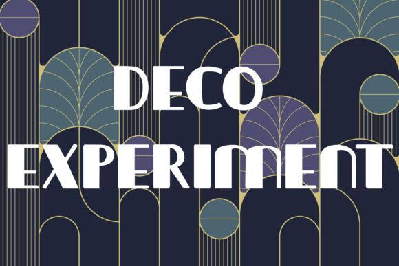 Deco Experiment: A Bold Art Deco Display Font for Handmade Products