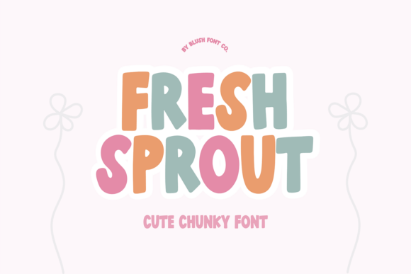 Fresh Sprout Font: A Playful Display Typeface for Craft Makers