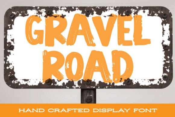 Gravel Road: A Bold Display Font for Web Designers and Digital Creators