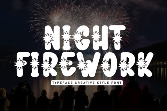 Night Firework Font for Creative Campaigns