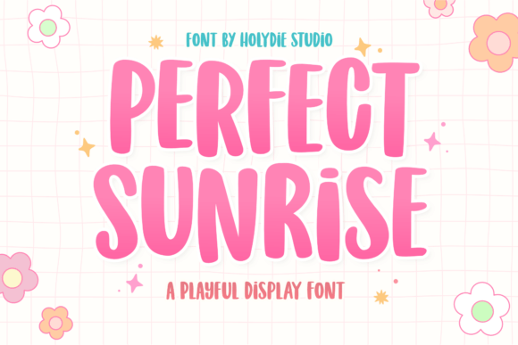 Perfect Sunrise Display Font for Craft Projects and Product Labels