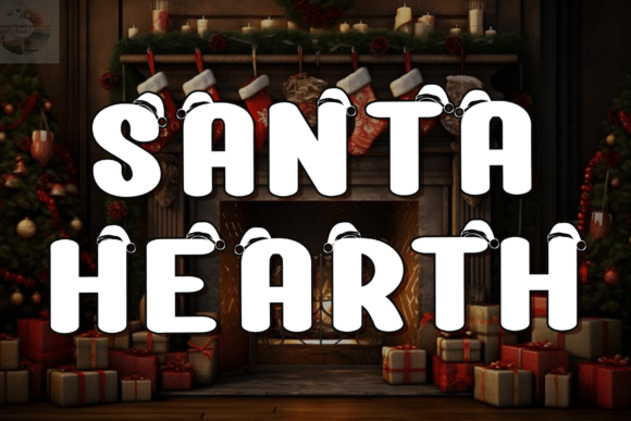 Santa Hearth Font for Holiday Design