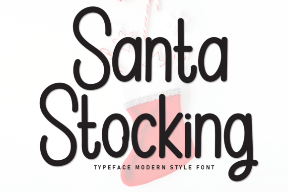 Santa Stocking Font for Creative Projects