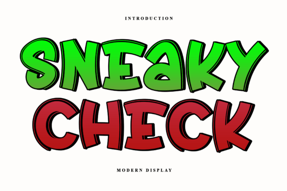 Sneaky Check Display Font for Campaign Headlines That Stop the Scroll