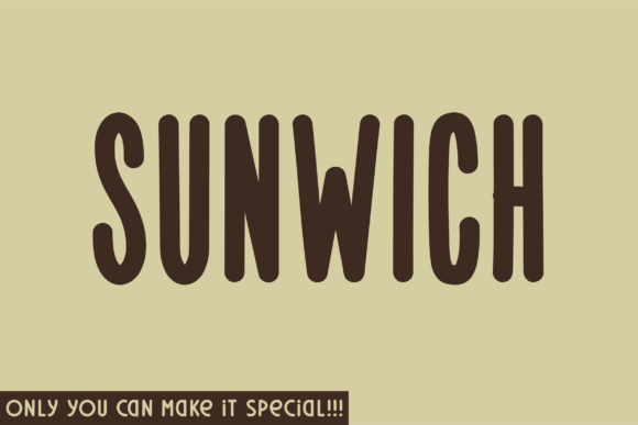 Sunwich Display Font for Editorial Design and Publication Branding