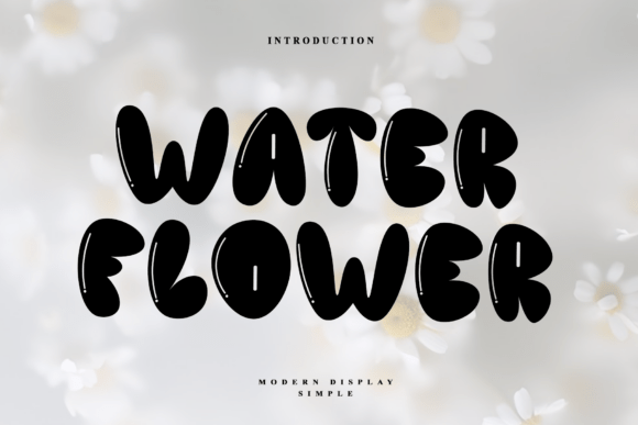 Watery Flower Font for Creative Makers