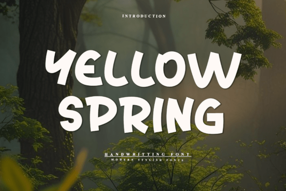 Yellow Spring: A Graceful Handwritten Display Font for Crafters and Small Shop Owners
